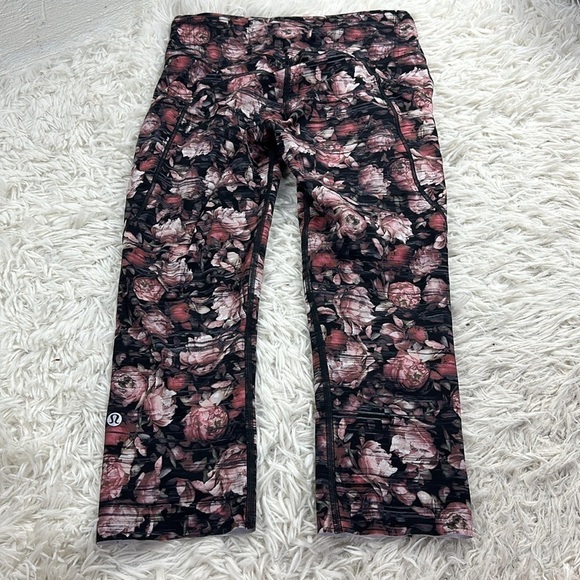 Lululemon Fast & Free Crop II Nulux 19" Peony Multi - Picture 5 of 6